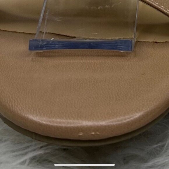 Thalia Sodi Women's Tan Embellished Tacey Open Toe Zip Wedge Sandals US 11M - Picture 10 of 15